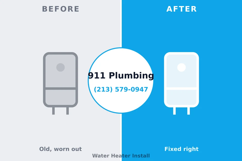 Before and after: plumbing repair Ashwaubenon, WI